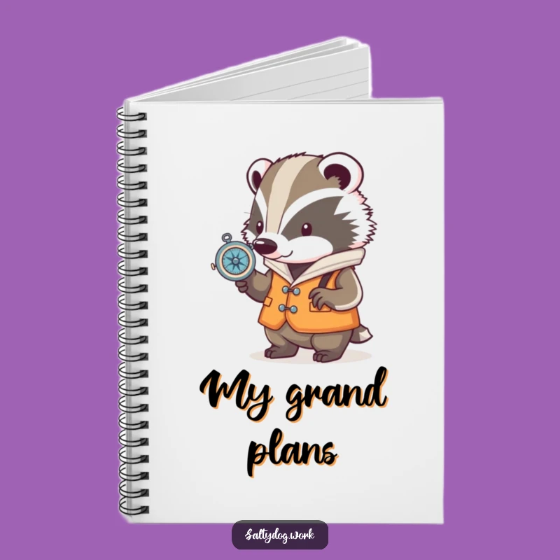 Funny Badger Nautical Notebook: Explorer's Journal Gift
